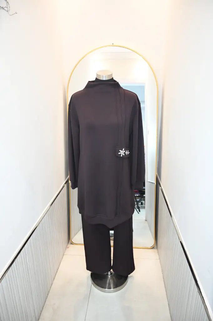 [869-57362-S] Two Piece Set - Brown (S)