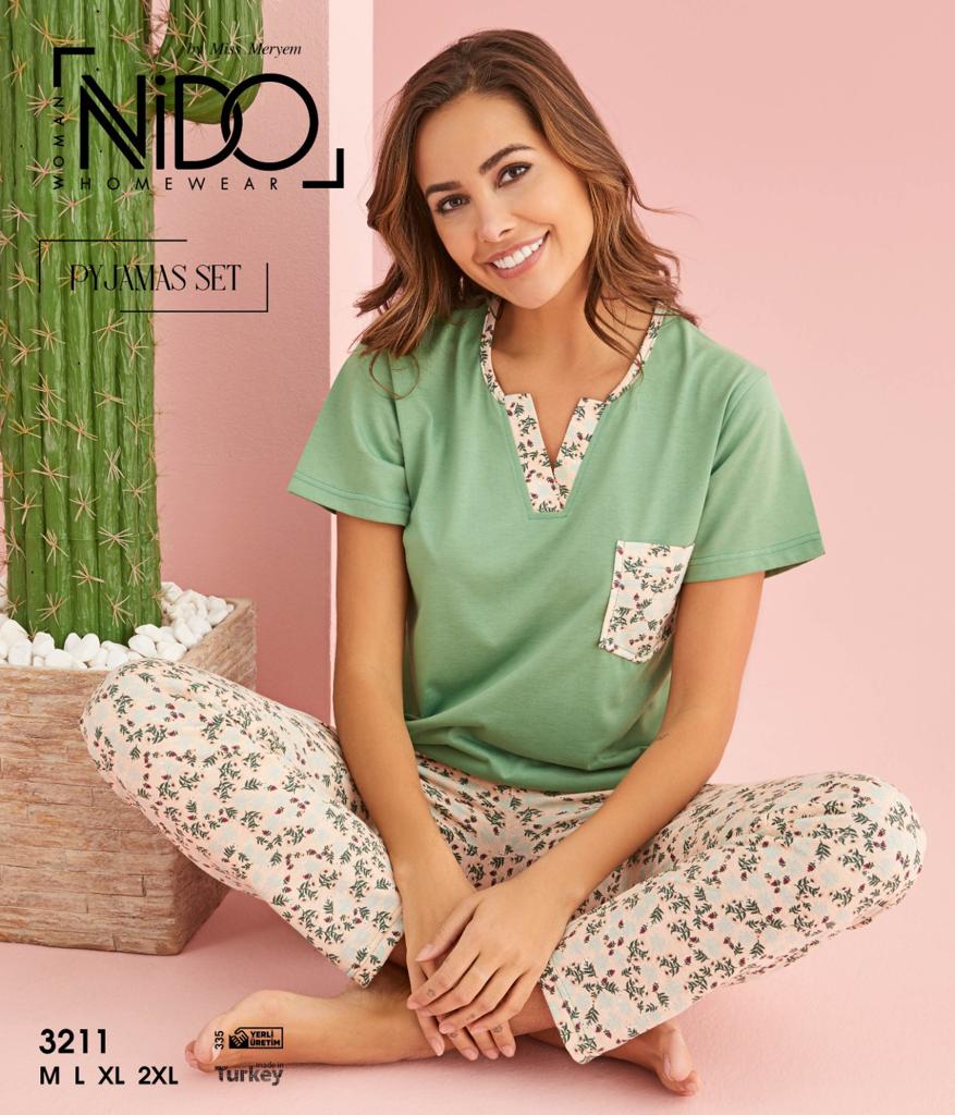 Pajamas Half Sleeves Woman Cotton