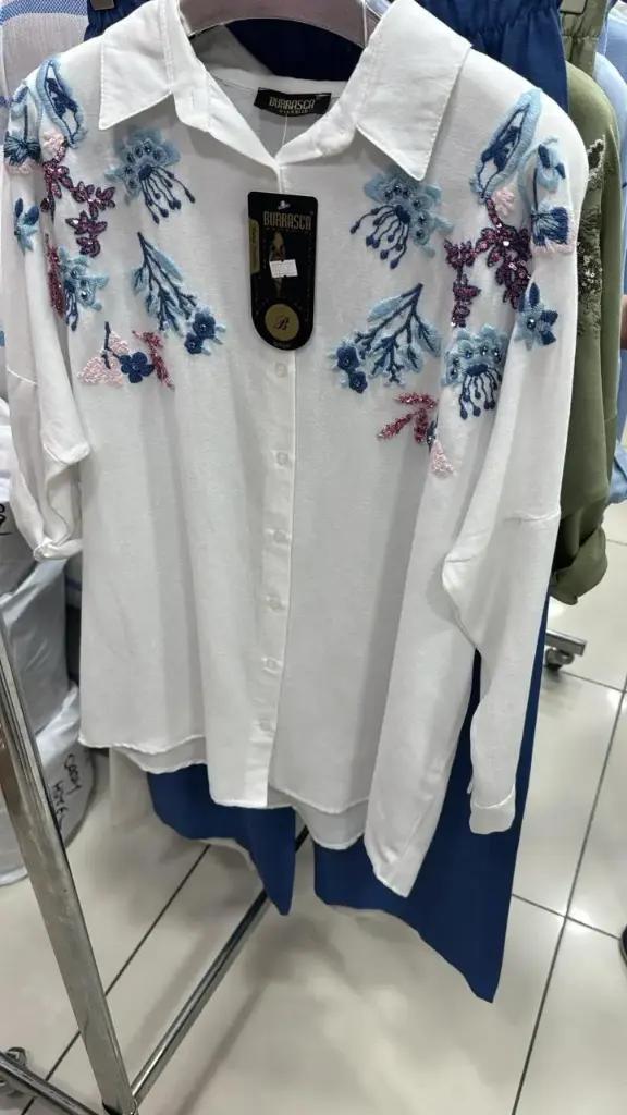 Set Two Pieces White طقم محجبات قطعتين  