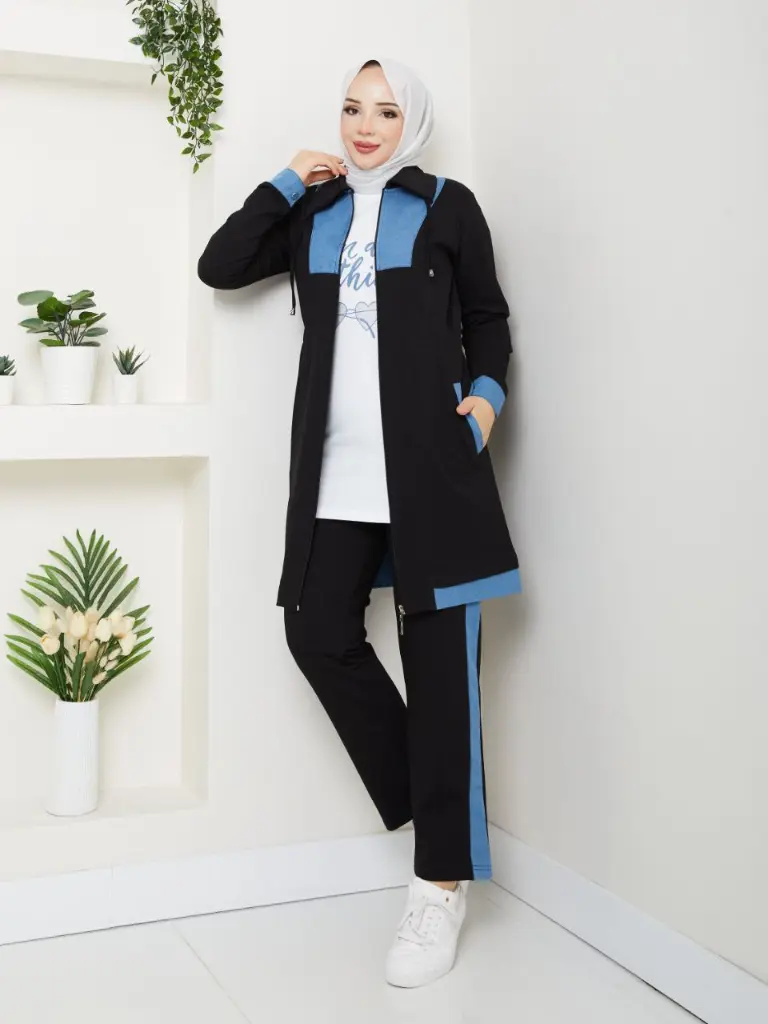 [869-991-M] Three Piece Set - Black (M)