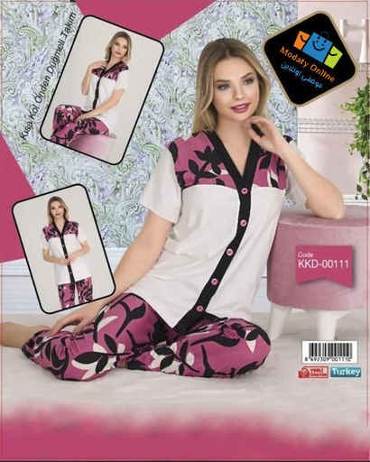 Half Sleeve Pajamas With Buttons