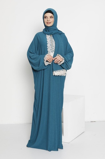 [112024-6009-Turquoise] Women's Prayer Clothes Turquoise