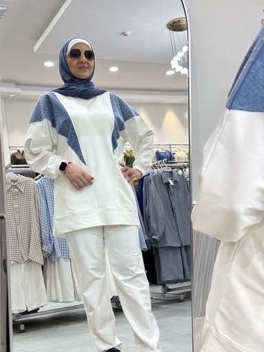 Tracksuit Set Cotton White